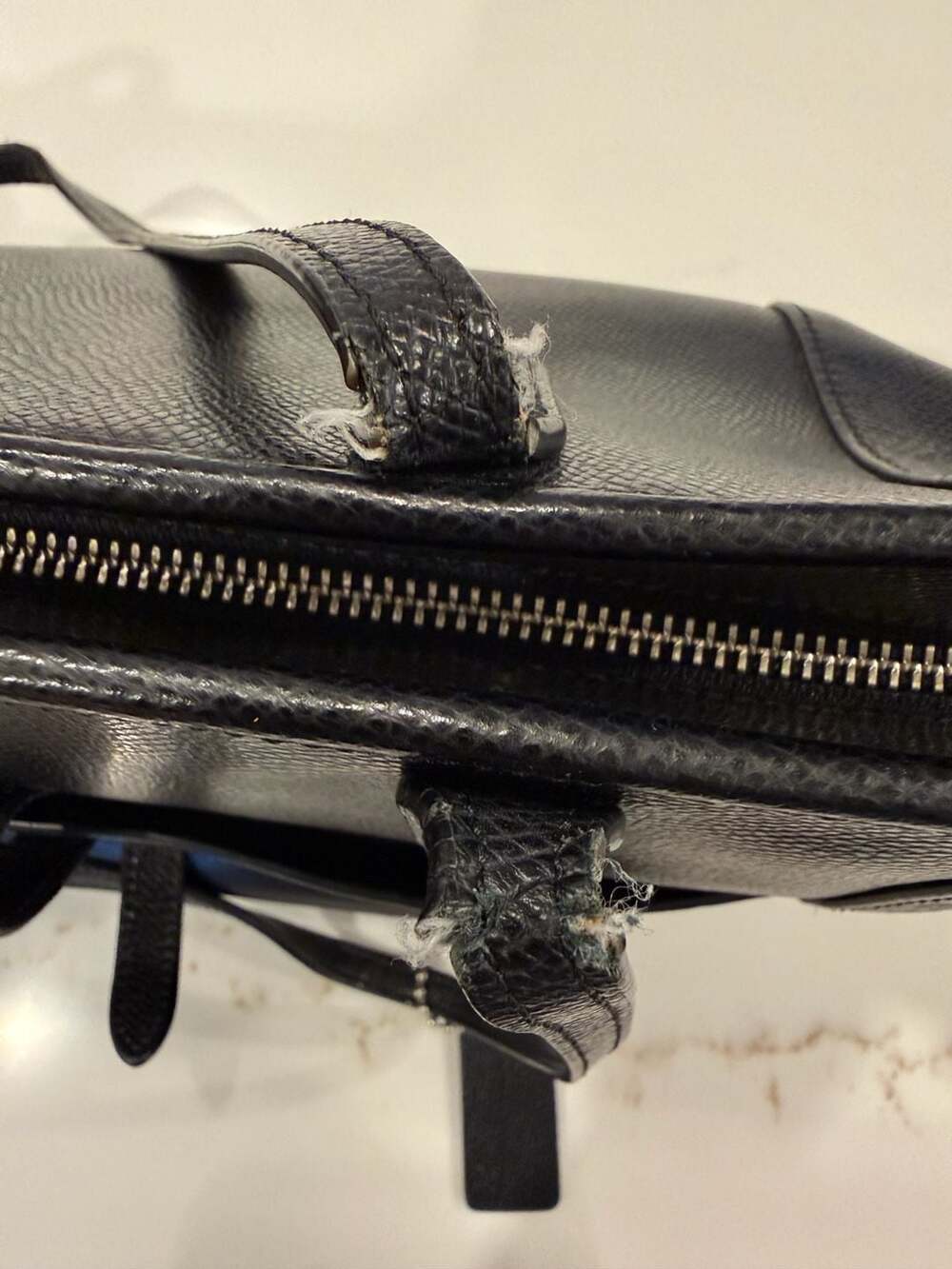 Coach Market Tote in Black Polished Pebble Leather with Turnlock Detail - Picture 6 of 7